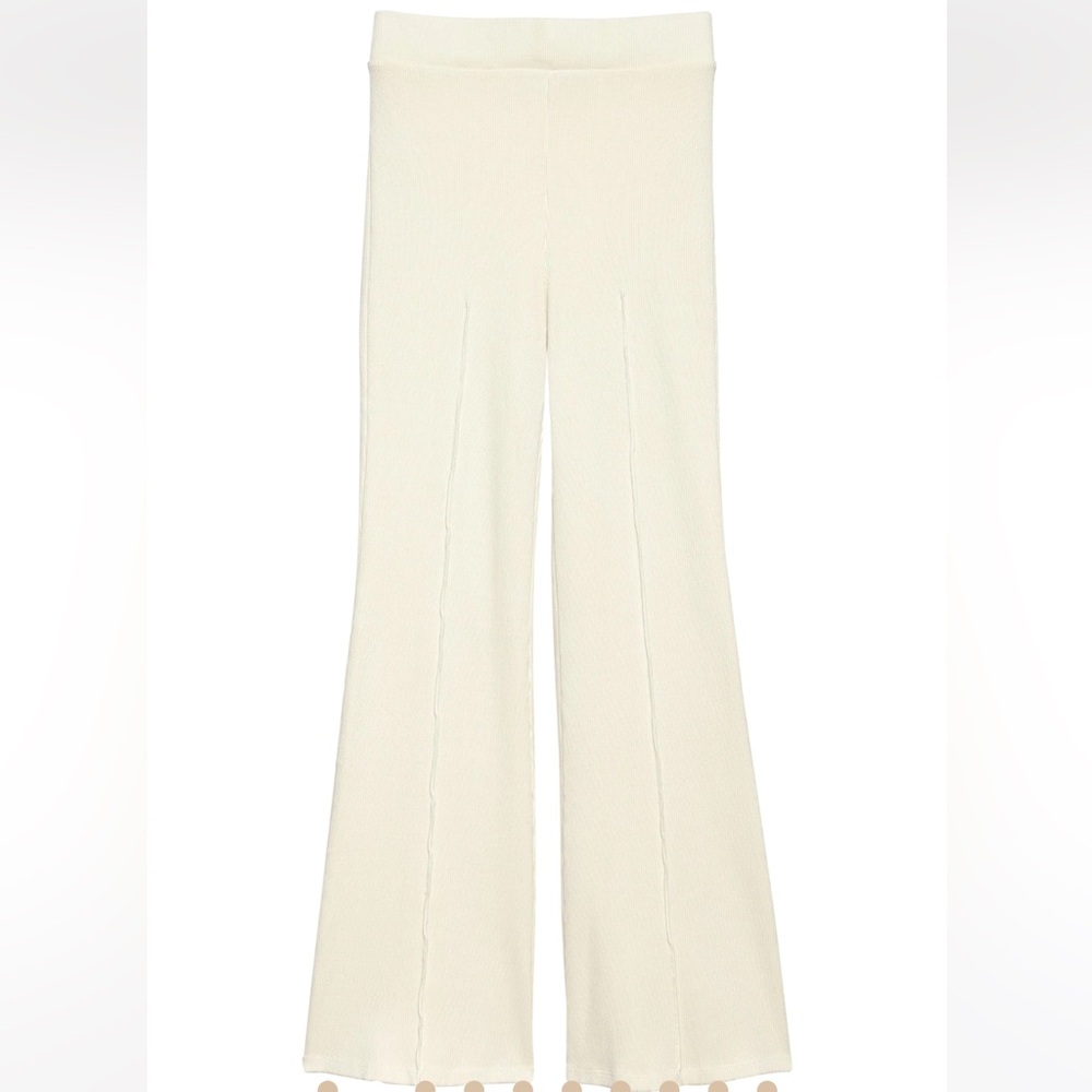 NWT Donni The Rib Kick Flare in Creme